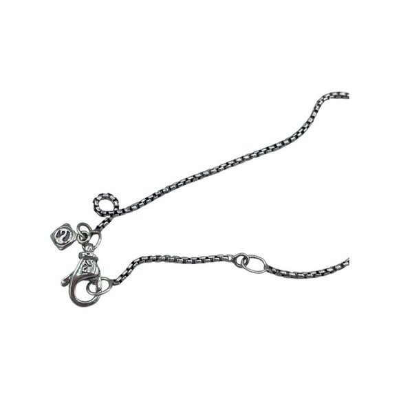 David Yurman Small Starburst Diamond 10mm Sterling Silver Necklace 18" - Picture 7 of 7